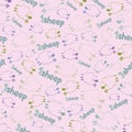 Seamless pattern - sheeps on the pink background.