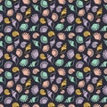 Seamless pattern with shells.