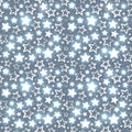 Seamless pattern with shining stars