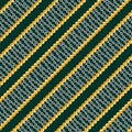 Seamless pattern with shiny gold and silver chains isolated on green background for fabric. Royalty Free Stock Photo