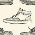 Seamless pattern of shoes Royalty Free Stock Photo