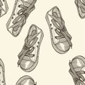 Seamless pattern of shoes Royalty Free Stock Photo