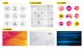 Presentation, Messenger and Jazz icons. Report checklist, Artificial intelligence and Typewriter signs. Vector