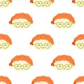 seamless pattern with shrimp sushi character