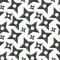 Seamless pattern of shurikens. Vector Royalty Free Stock Photo