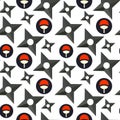 Seamless pattern of shurikens. Vector Royalty Free Stock Photo