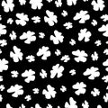 Seamless pattern with silhouette flowers.