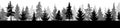 Seamless pattern. Silhouette of forest fir trees. Vector illustration Royalty Free Stock Photo