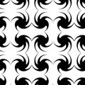 Seamless pattern with a Silhouettes of abstract decorative spirals