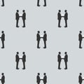 Seamless pattern with silhouettes of the grooms. Same-sex marria