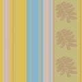 Abstract samless pattern silhouettes of leaves and multi-colored stripes in gentle pastel colors