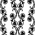 Seamless pattern of silhouettes vintage desiign elements