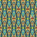 Seamless pattern of simple geometric shapes. Vector maiolica ornament