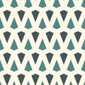 Seamless pattern with simple ornament. Mini kites motif. Repeated triangles background. Minimalist geometric wallpaper