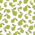 Seamless pattern of simple pear