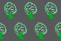 Seamless pattern with simple trees on grey board. Ecology theme. Save the planet. Cartoon background for Kids Royalty Free Stock Photo