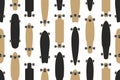 Seamless pattern with skateboards