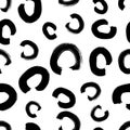 Seamless pattern with sketch circles shape Royalty Free Stock Photo