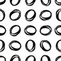 Seamless pattern with sketch circles shape Royalty Free Stock Photo
