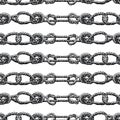Seamless pattern of sketches of rigging rope tied in knots Royalty Free Stock Photo