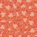 Seamless pattern, sliced tomatoes close-up