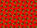 Seamless pattern from slices of watermelon on a red background. Print for fabric.