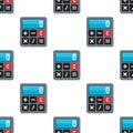 Small Calculator Icon Seamless Pattern