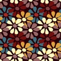 Seamless pattern of small colored flowers Royalty Free Stock Photo