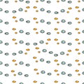 Seamless pattern of small colorful stones on a white background