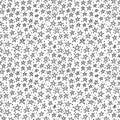 Seamless pattern with vector small doodle stars.