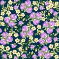 Seamless pattern in small flower. Romantic flower print.