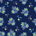 Seamless pattern with small flowers on background. Modern and Trendy fashionable floral texture for fabric, wallpaper, interior,