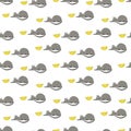 Pattern with a small mouse and yellow cheese