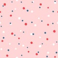 Seamless pattern with small round spots. Cute print. Vector illustration.