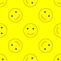 Seamless pattern with a smiling face. Emoji background. Smile line icon texture. Vector illustration Royalty Free Stock Photo