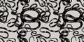 Seamless pattern with snakes. The border is serpentine. A repeating pattern. Cobra, anaconda and boa constrictor. Scaly skin.