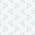 Seamless pattern with sneakers and polka dot. Royalty Free Stock Photo