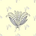 Seamless pattern with snowdrops Royalty Free Stock Photo