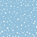 Seamless pattern with snowflake. Winter season background with snowfall. Christmas and New Year holiday print Royalty Free Stock Photo
