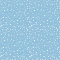 Seamless pattern with snowflake. Winter season background with snowfall. Christmas and New Year holiday print Royalty Free Stock Photo