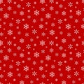 Seamless pattern with snowflake. Winter season background with snowfall. Christmas and New Year holiday print Royalty Free Stock Photo