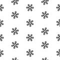 Seamless pattern snowflakes abstract isolation, winter element for design