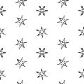 Seamless pattern snowflakes abstract isolation, winter element for design