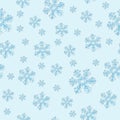 Seamless pattern with snowflakes. Illustration for creative design, simple backgrounds, textiles, banners and textures Royalty Free Stock Photo