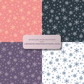 Seamless pattern snowflakes pastel color