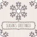 Seamless pattern with snowflakes and Season`s greetings Royalty Free Stock Photo