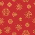 Seamless pattern with snowflakes. Royalty Free Stock Photo