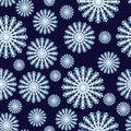 Seamless pattern with snowflakes. Winter background for christmas or new year design. Template for packaging Royalty Free Stock Photo