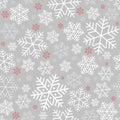 Seamless pattern with snowflakes Winter background on New Year and Christmas Pattern for greeting cards Royalty Free Stock Photo