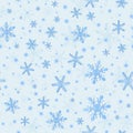 Seamless Pattern of Snowflakes for Wrapping.